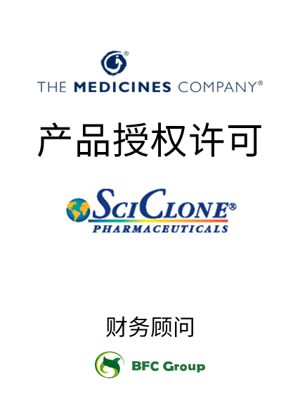 THE MEDICINES COMPANY传品授权许可SCICLONE